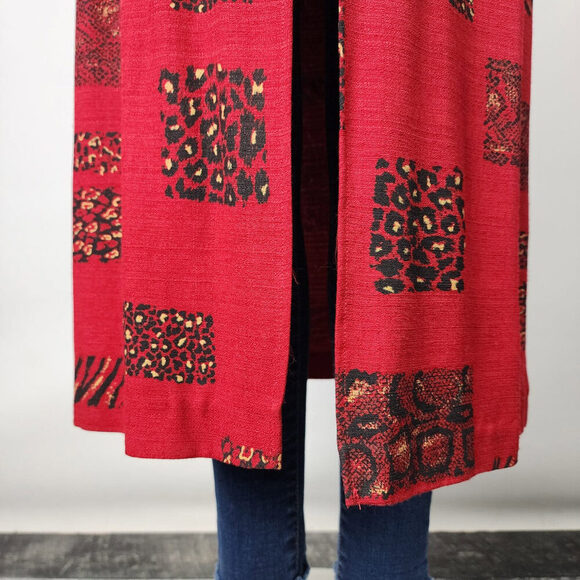 Vintage Jessica Red Button Up Long Blazer Jacket Size 8 - Picture 5 of 10